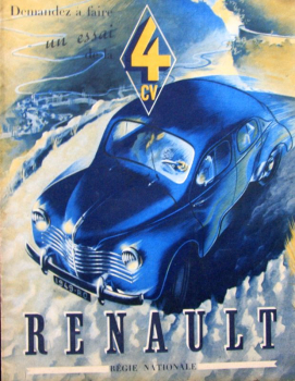 Renault 4 CV Modelprogram 1948 Carbrochure (3014)